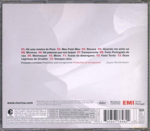 Mariza: Transparente [CD]