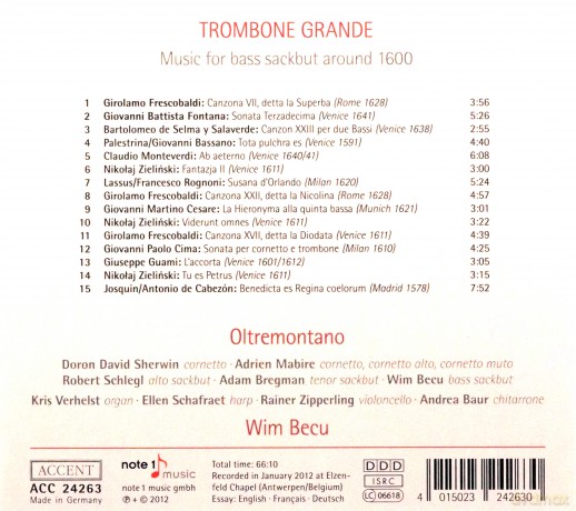 Trombone Grande - Music for bass sackbut around 1600 [CD]