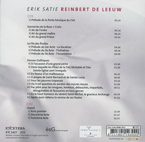 Erik Satie: Uspud (Ballett in 3 Akten fur Klavier) [2CD]
