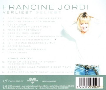 Francine Jordi: Verliebt geliebt [CD]
