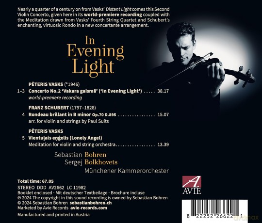 Peteris Vasks: Violinkonzert Nr.2 In Evening Light [CD]