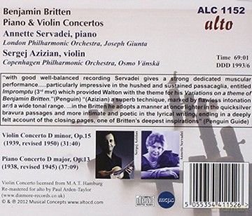 Benjamin Britten: Violinkonzert op.15 [CD]