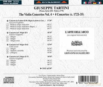 Giuseppe Tartini: Violinkonzerte Vol.4 [CD]