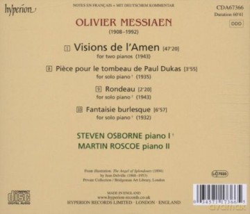 Olivier Messiaen: Visions de l'Amen fur 2 Klaviere [CD]