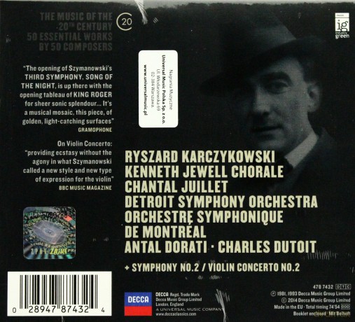 Szymanowski: Symphonies 3 (20C) [CD]