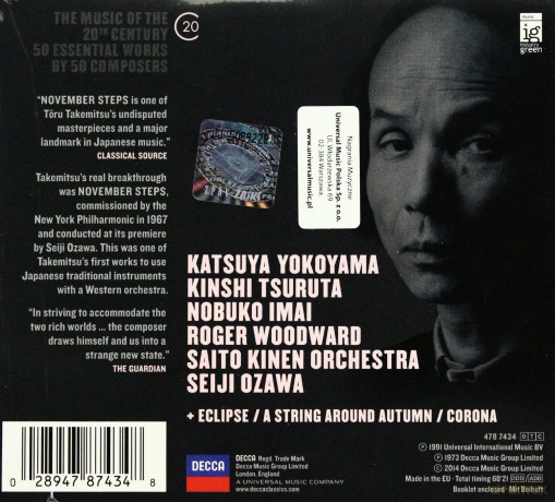 Takemitsu November Steps (20C) [CD]