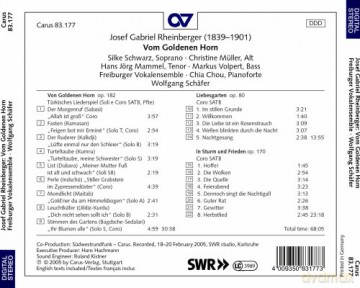 Josef Rheinberger: Vom Goldenen Horn op.182 (Turkisches Liederspiel) [CD]