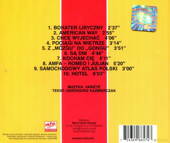 Variete: Wieczór Przy Balustradzie [CD]