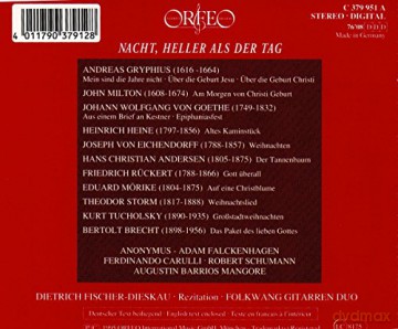 Weihnachten mit Dietrich Fischer-Dieskau Nacht, heller als der Tag [CD]
