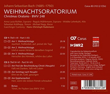 Johann Sebastian Bach: Weihnachtsoratorium BWV 248 [2CD]