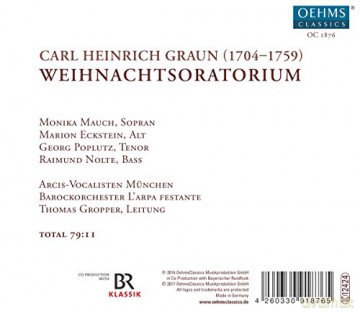 Carl Heinrich Graun: Weihnachtsoratorium Uns ist ein Kind geboren [CD]