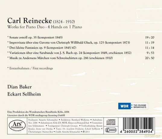 Carl Heinrich Reinecke: Werke fur Klavier 4-haendig [CD]