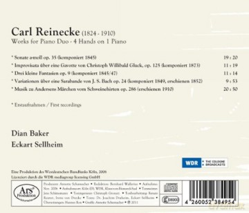 Carl Heinrich Reinecke: Werke fur Klavier 4-haendig [CD]