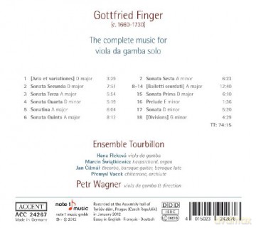 Gottfried Finger: Werke mit Viola da Gamba [CD]