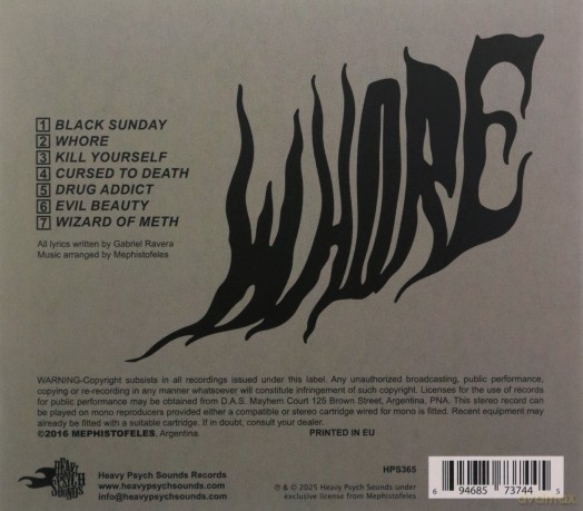 Mephistofeles: Whore [CD]