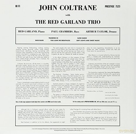 John Coltrane: With The Red Garland Trio (200g) (Limited-Numbered-Edition) [Winyl]