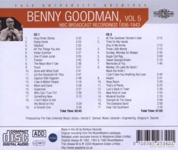 Benny Goodman: Yale University Archives Vol.5 [2CD]