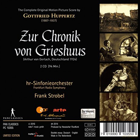 Gottfried Huppertz: Zur Chronik von Grieshuus (Filmmusik) [2CD]
