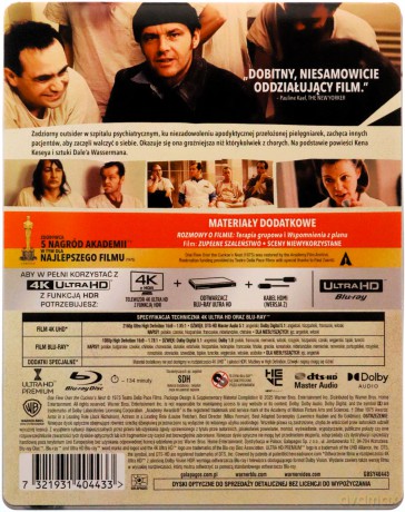 Lot nad kukułczym gniazdem (steelbook) [Blu-Ray 4K]+[Blu-Ray]
