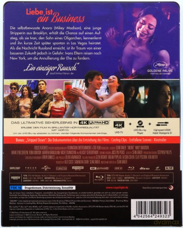 Anora (steelbook) [Blu-Ray 4K]+[Blu-Ray]