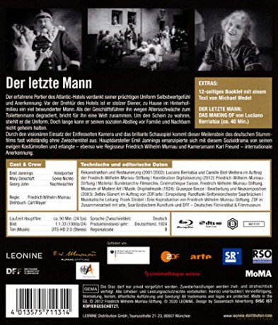 Der letzte Mann (1924) [Blu-Ray]