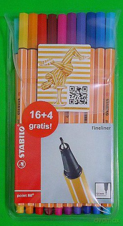 Cienkopis 16 Kolorów + 4 Gratis! [SZKOŁA]