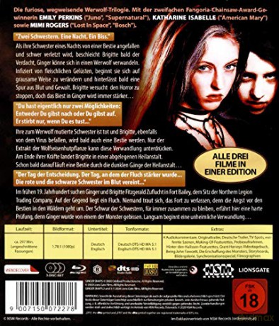 Ginger Snaps Trilogy (Zdjęcia Ginger) [3xBlu-Ray]