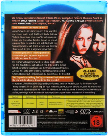 Ginger Snaps Trilogy (Zdjęcia Ginger) [3xBlu-Ray]