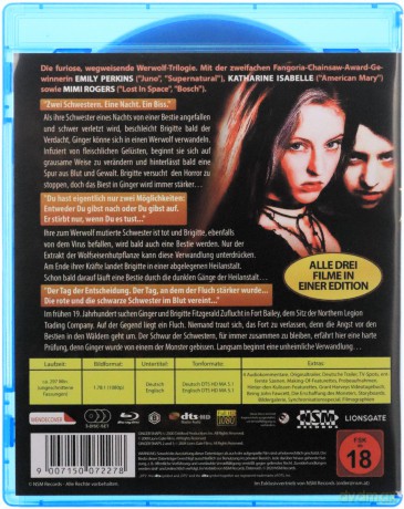 Ginger Snaps Trilogy (Zdjęcia Ginger) [3xBlu-Ray]