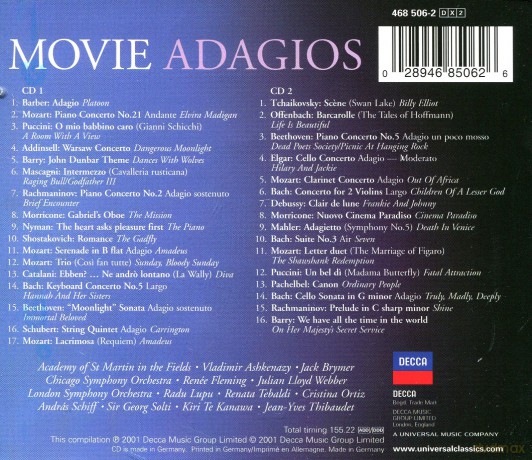Various Artist: Movie Adagios [2CD]
