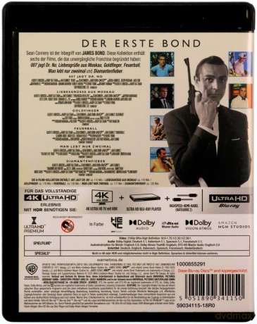 James Bond: Sean Connery 6-Film Collection [Blu-Ray 4K]