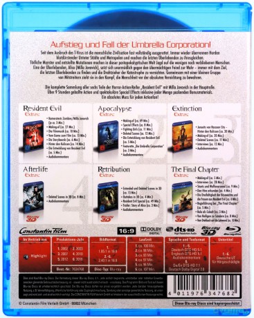 Resident Evil 1-6 [6xBlu-Ray]