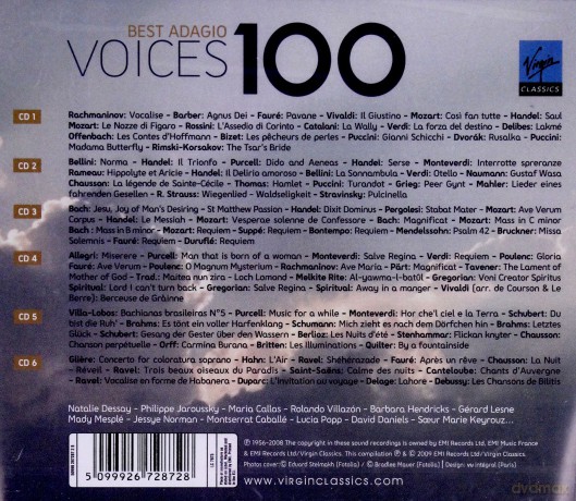 100 Best Adagio Voices [6CD]
