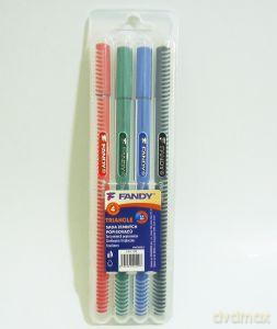 Cienkopisy 4 Kolory Triangle [SZKOŁA]