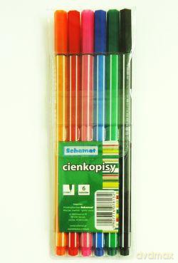 Cienkopisy 6 Kolorów 8132 [SZKOŁA]