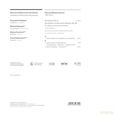 Orkiestra Filharmonii Narodowej & Urbański: Górecki 3 [Winyl]
