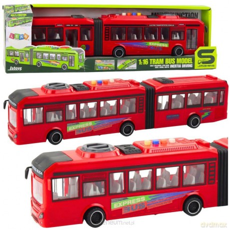 Autobus przegubowy otwierane drzwi światło dźwięk