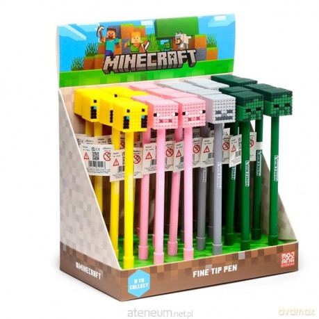 Cienkopis z silikonową nakładką Minecraft (24szt)