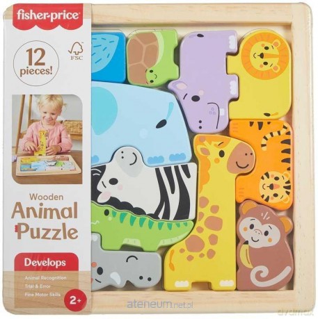 Fisher-Price Zwierzątka Drewniane puzzle Układanka