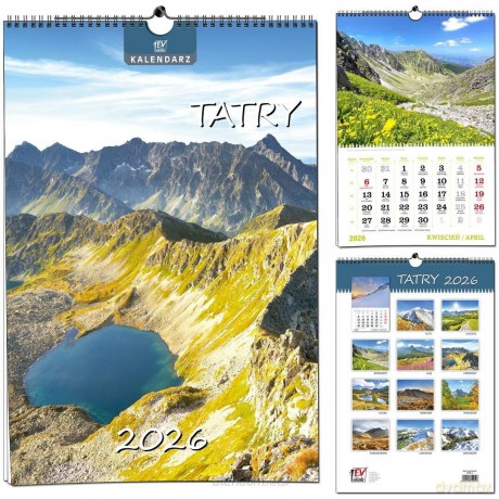 Kalendarz 2026 B3 7 planszowy Tatry [KALENDARZ]