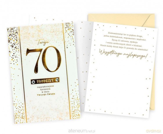 Karnet B6 Urodziny 70