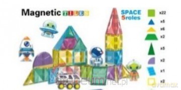 Klocki magnetyczne 7,5cm Kosmos 50el [KLOCKI]