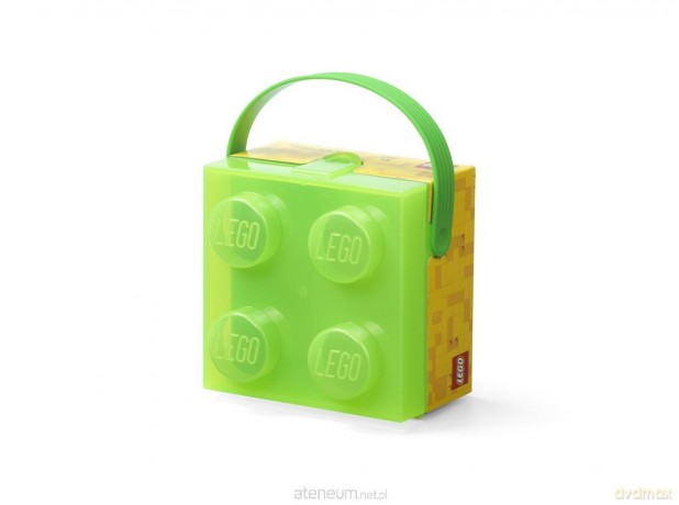 LEGO pojemnik klocek z rączką czwórka transp. zie