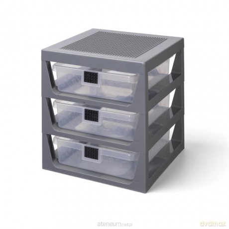 LEGO szafka z szufladami szara