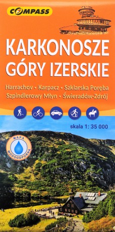 Mapa tur. - Karkonosze, Góry Izerskie laminowana