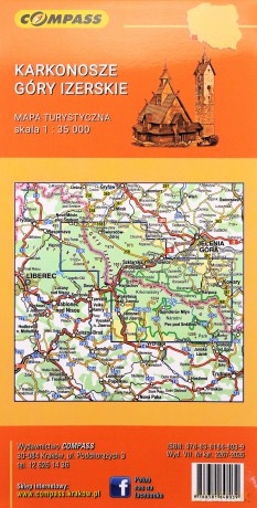 Mapa tur. - Karkonosze, Góry Izerskie laminowana