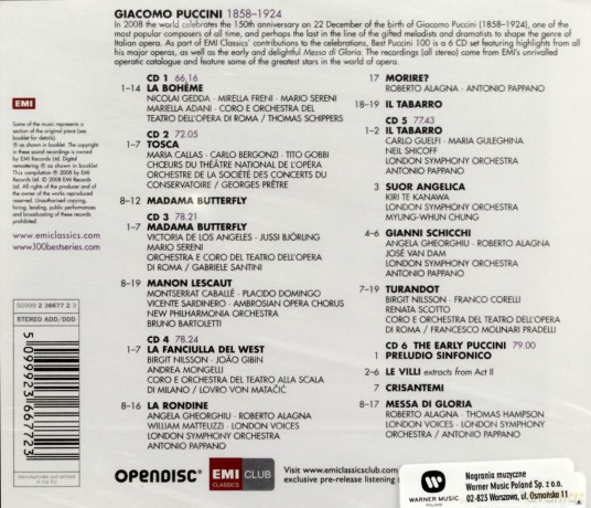 100 Best Puccini [6CD]