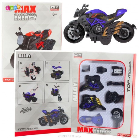 Motocykl do skręcania metalowy 1:14