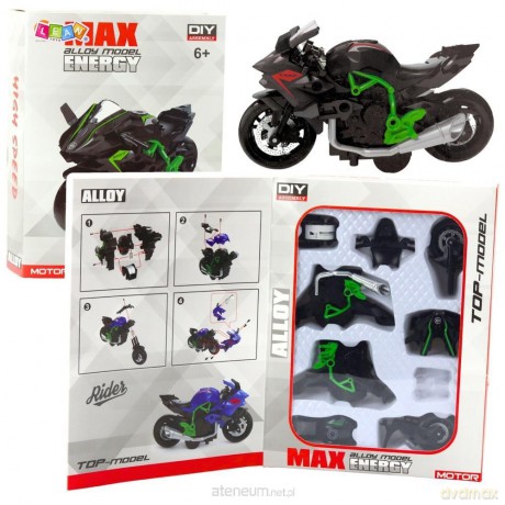 Motocykl do skręcania metalowy 1:14