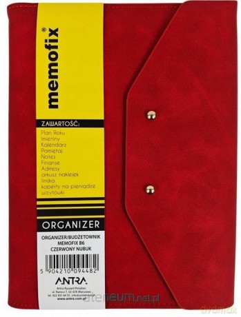 Organizer Memofix B6 nubuk czerwony